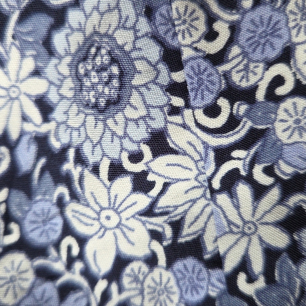 Abercrombie & Fitch Blue Floral V-Neck Cami Tank Top Sleeveless Summer Boho Sz.M - Picture 7 of 12
